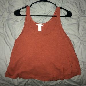 Burnt orange cropped tank top